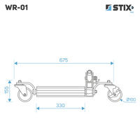 Wózek manewrowy pod koła mechaniczny WR-01 - 1 szt. - Stix