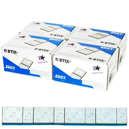 Edgy Slim adhesive weights for aluminum rims - 60g (5g+10g / galvanized / wide band) - 400 pcs. - Stix
