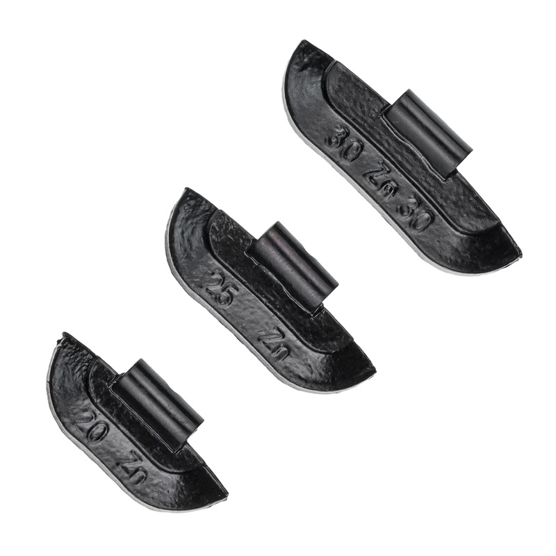 Zestaw CZARNE ciężarki nabijane STD Cynkowe do felg stalowych ZN/S 20-30g / 75 szt. - Stix