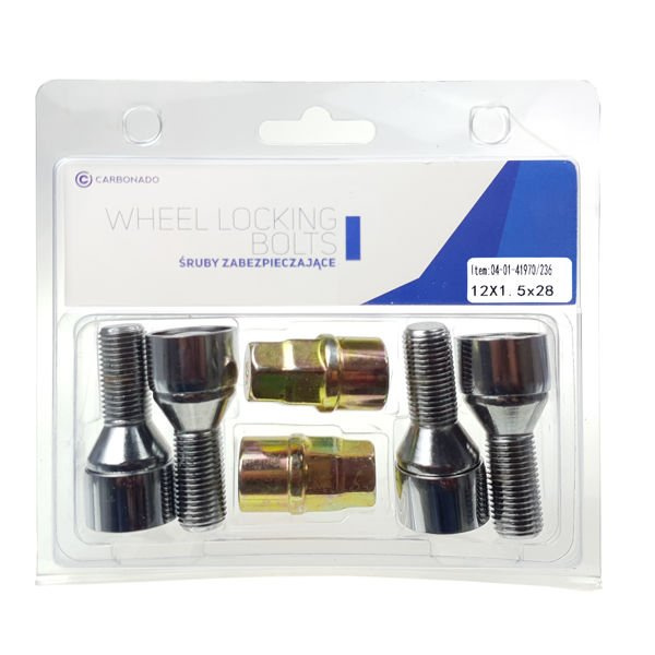 Felgenschloss Radschrauben M12x1,5 28mm Anti-Diebstahl Bolzen für BMW Opel Mini