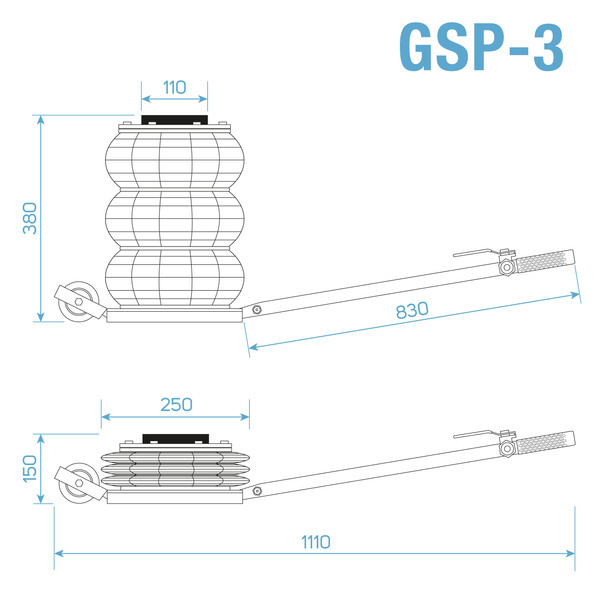 Aufblasbarer Kissenheber - Schneemann 3T GSP3 STIX / Verzinkt