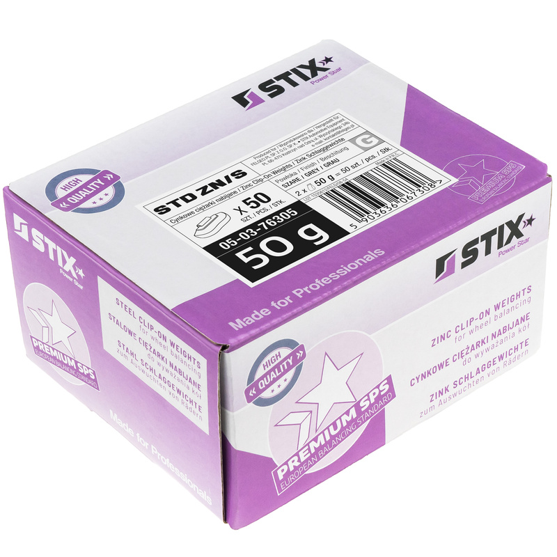 Zink-Schlaggewichte ZN/S 50 g für Stahlfelgen (50 Stk.)