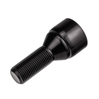 Diebstahlsichere Felgenschlossschrauben für Leichtmetallfelgen / M14x1,25 Kegelbund / 30 mm Gewindelänge, schwarz – Carbonado C-Block