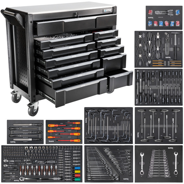 Werkstattschrank / Werkzeugwagen + Werkzeugsatz UltimatePro D12/TS2 – Stix