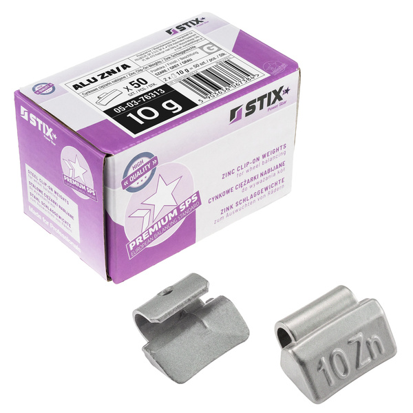 Ciężarki nabijane ALU Cynkowe do felg aluminiowych ZN/A 10g / 50 szt. - Stix