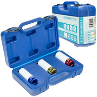 1/2" Long Impact Sockets for Alloy Wheels, 3-Piece Set in Case (17, 19, 21) STT CR-MO SERIES 1 - Stix Tool