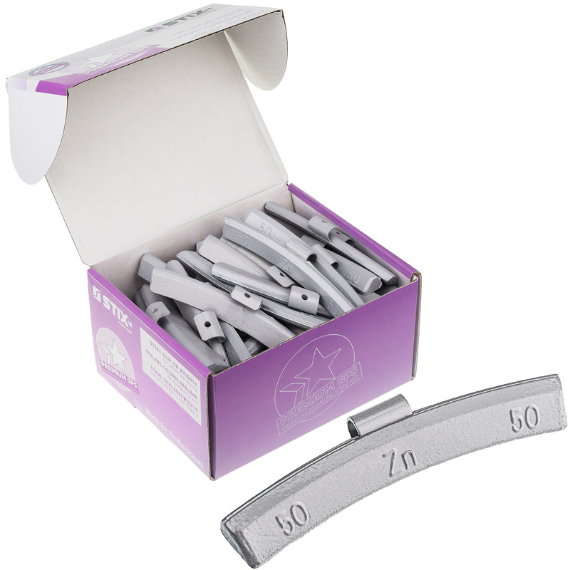 Zinc Clip-On Wheel Weights ZN/A 50 g for Alloy Wheels (50 pcs)