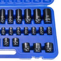 1/2" Impact Sockets, Long and Short, 35-Piece Set, Case (8 to 32 mm) STT CR-MO SERIES 10 - Stix Tool