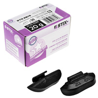 SCHWARZE Zink-Schlaggewichte STD ZN/S 20 g für Stahlfelgen (50 Stk.) – Stix