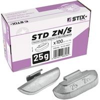 STD Zinc scooped weights for steel rims ZN/S 25g / 100 pcs. - Stix