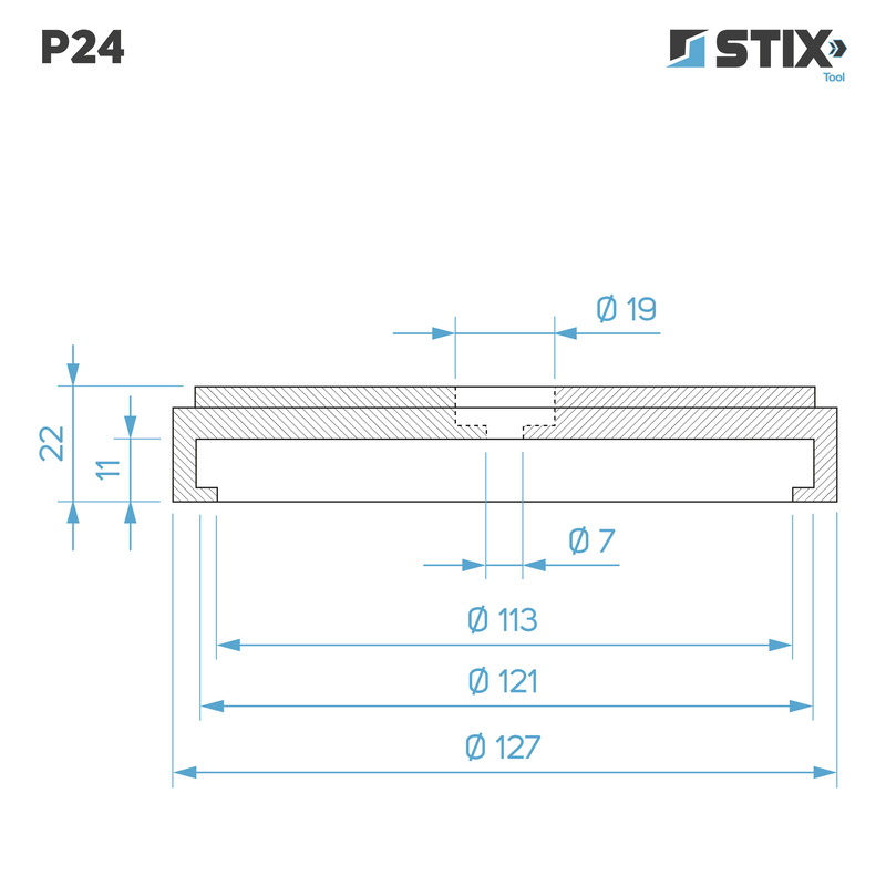 P24 Jack Pad for Lift Arm, 127x121x22 – Stix