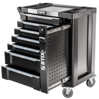 Werkstattwagen / Werkzeugschrank mit 7 Schubladen, seitlichem Auszugfach – UltimatePro B7 – Stix