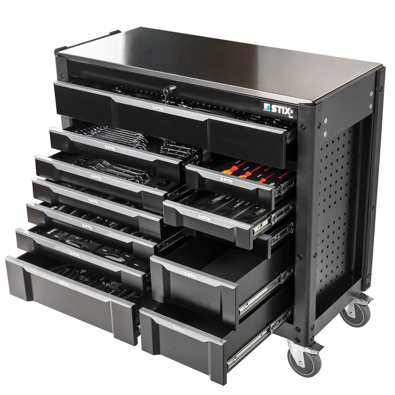 Rolling tool cabinet with tool set UltimatePro D12/TS2 - Stix