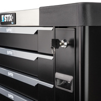 Workshop cabinet / tool trolley with 7 drawers, side pull-out compartment – UltimatePro B7 – Stix