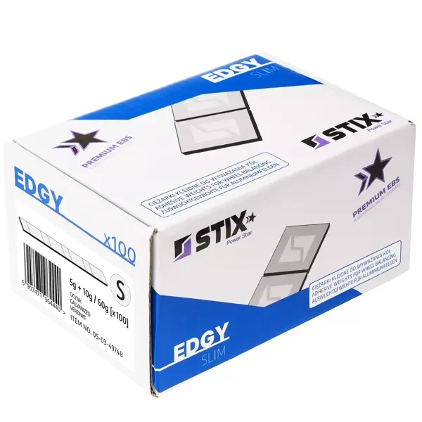 Edgy Slim Alufelgen Klebegewichte - 60g (5g+10g / verzinkt / breites Band) - 200 Stk. - Stix