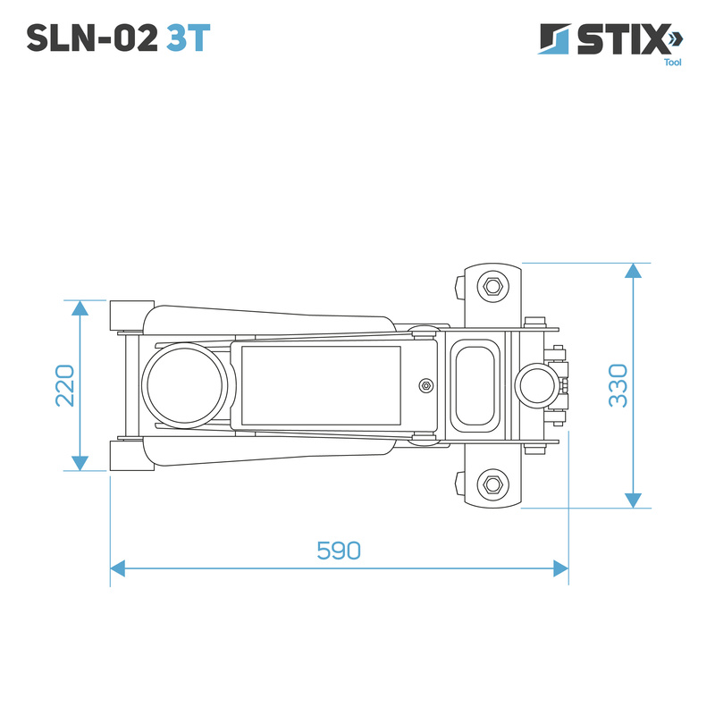 Low-Profile Hydraulic Floor Jack, 85–430 mm Lifting Height – SLN-02 3T – Stix