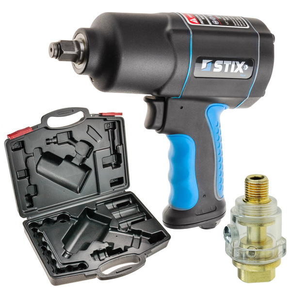 Composite Pneumatic Impact Wrench 1700Nm STIX STT-17 1/2" with Through Oiler and Case