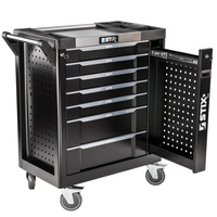 Workshop cabinet / tool trolley with 7 drawers, side pull-out compartment – UltimatePro B7 – Stix