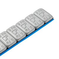 Klebewuchtgewichte für Aluminiumfelgen Rounded Slim beschichtet – 60 g (12 × 5 g / Pulverbeschichtung / breites Klebeband) – 200 Stk. – Stix