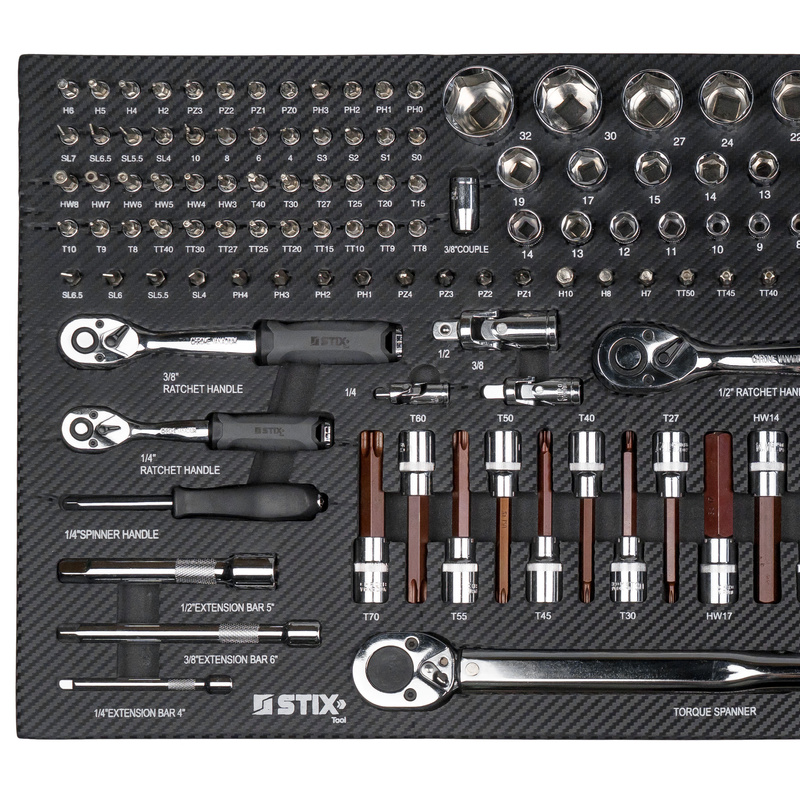 Rolling tool cabinet with tool set UltimatePro D12/TS2 - Stix