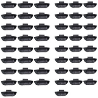 BLACK Zinc Clip-On Wheel Weights ZN/S for Steel Wheels – Multibox Set 50 pcs (20–25 g)