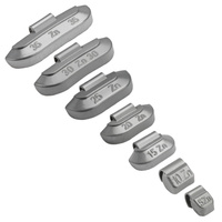 Clip-On Zinc Wheel Weights Set for Steel Rims ZN/S GREY (5–35 g) – 350 pcs – Stix