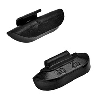 SCHWARZE Zink-Schlaggewichte STD ZN/S 20 g für Stahlfelgen (50 Stk.) – Stix