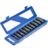 1/2"-Schlagschraubendreher-Einsätze, lang, 10-teiliges Set im Koffer (13, 15, 16, 17, 18, 19, 21, 22, 24, 26) STT CR-MO SERIES 3 – Stix Tool