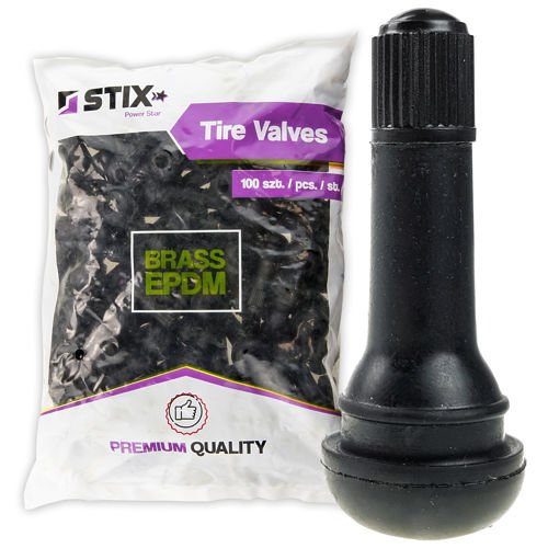 PREMIUM TR414 Brass / EPDM tubeless wheel valves - 100 pieces - Stix