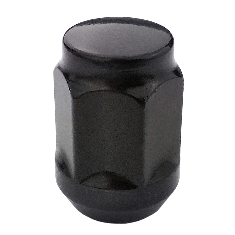 Black wheel nuts for alloy wheels M14x1.5 closed type, 21 mm hex - Carbonado