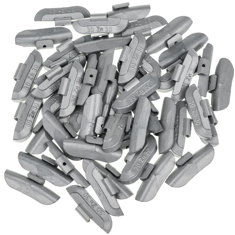 Zinc Clip-On Wheel Weights ZN/S 30 g for Steel Wheels (50 pcs)