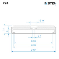 P24 Jack Pad for Lift Arm, 127x121x22 – Stix