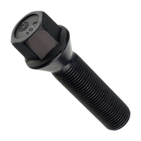 Czarna śruba do felg M14x1.25 45 mm – klucz 17. Stożek