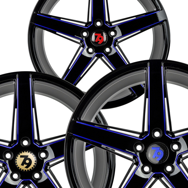 Komplet staggered 4 szt. Felg Aluminiowych 19 5x120 79Wheels Seventy9 SV-N BGBR