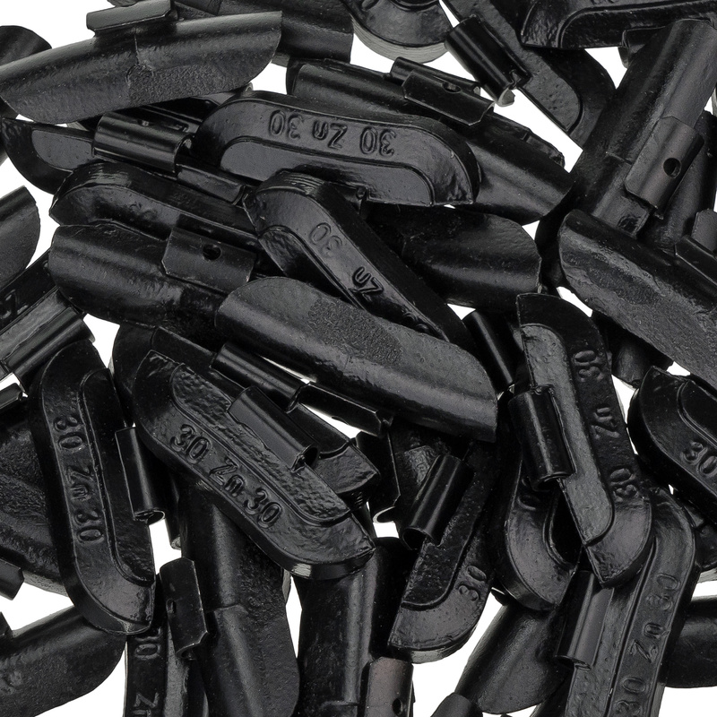 SCHWARZE Zink-Schlaggewichte STD ZN/S 30 g für Stahlfelgen (50 Stk.) – Stix