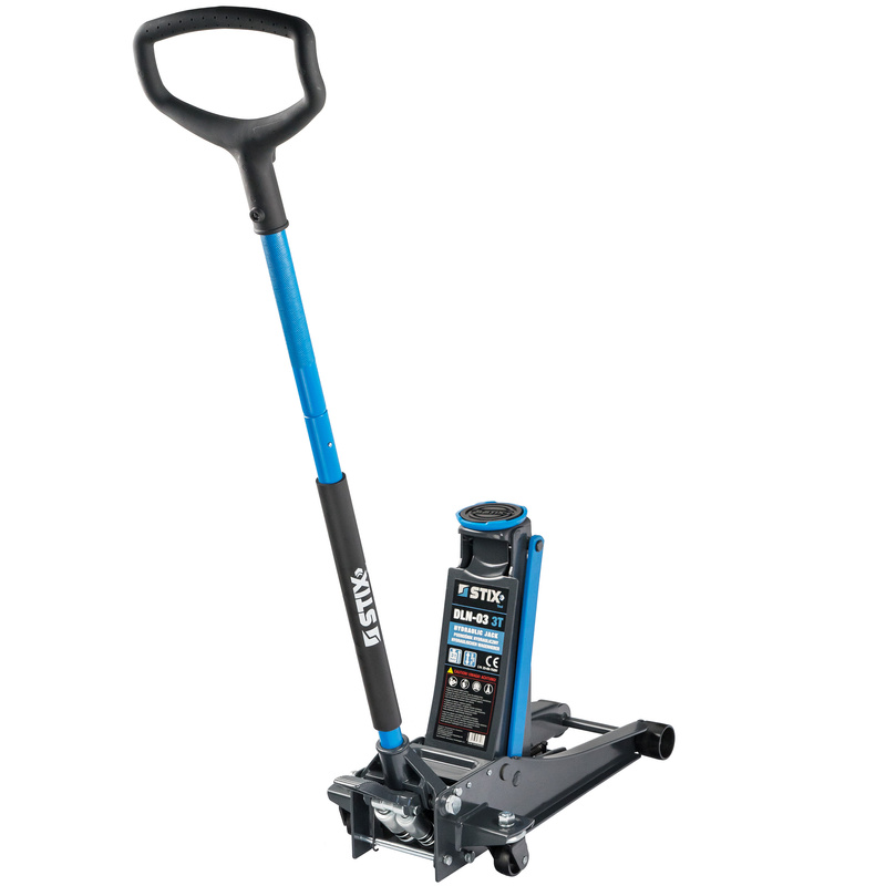 Hydraulischer Rangierwagenheber mit Pedal, Niedrigprofil, Hubhöhe 75–505 mm – DLN-03 3T – Stix