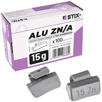 ALU Zinc scooped weights for aluminum rims ZN/A 15g / 100 pcs. - Stix