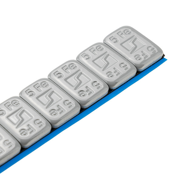 Klebewuchtgewichte für Aluminiumfelgen Rounded Slim beschichtet – 60 g (12 × 5 g / Pulverbeschichtung / breites Klebeband) – 800 Stk. – Stix