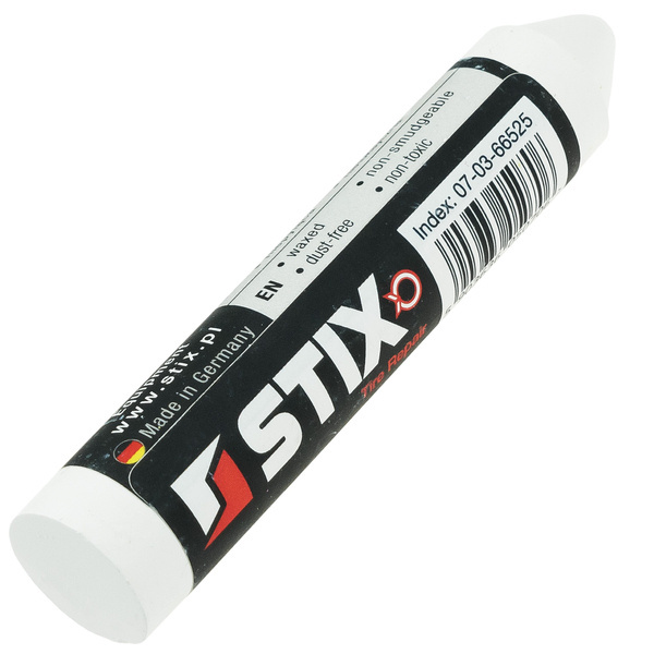 Wachs-Reifenkreide, unauslöschlicher Marker Weiß - PREMIUM - Stix