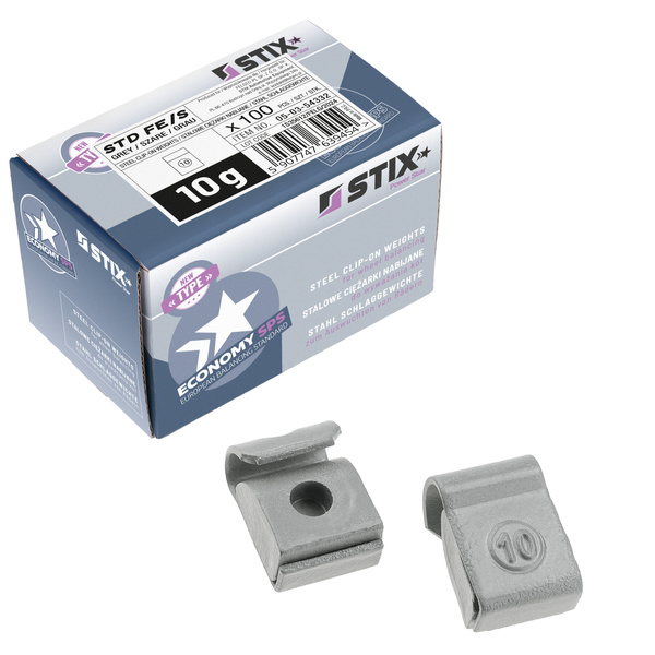 STD steel rim weights FE/S 10g / 100 pcs. - Stix