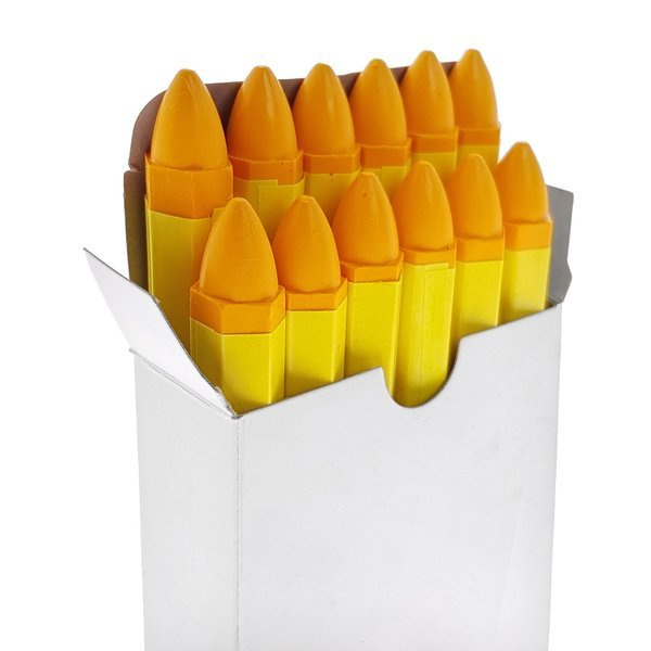 Wax chalk for tires, indelible marker (12 pcs.) - yellow - Stix