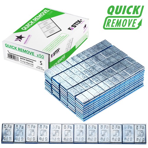 Ciężarki klejone do felg aluminiowych QUICK REMOVE - 60g (12x5g / szeroka taśma) - 50 szt. - Stix