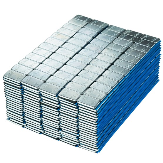 Ciężarki klejone do felg aluminiowych Super Slim - 30g (12x2.5g/ ocynkowane / szeroka taśma) - 100 szt. - Stix