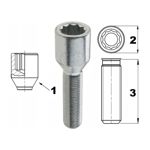 Śruba wąska Torx do kół aluminiowych M12x1,25 - (długa) - Carbonado