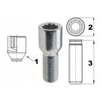 Śruby do felg z wąskimi otworami Torx M14x1,5 - (ocynk) - Carbonado